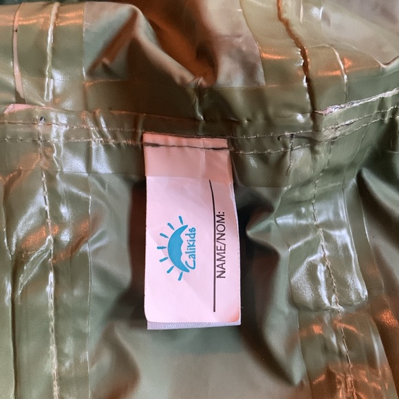 Calikids rain jacket 24m Olive Green Hooded coat - Picture 6 of 12